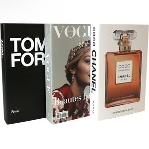 Tom Ford, Vogue, and Chanel Decorative Book Set of 3